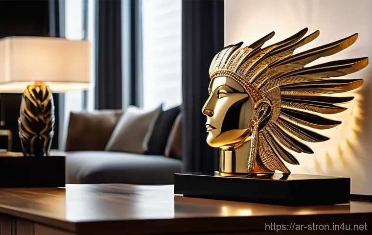 슈퍼트론 한정판 굿즈 리뷰 - **Prompt: The Golden Wing Figurine's Grandeur**

    "A detailed, eye-level shot of the 'Golden Wing...