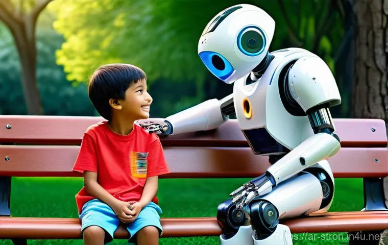 슈퍼트론 시리즈의 대표적인 클리셰 - **A sleek, advanced humanoid robot,** designed with smooth, reflective metallic finishes, stands in ...